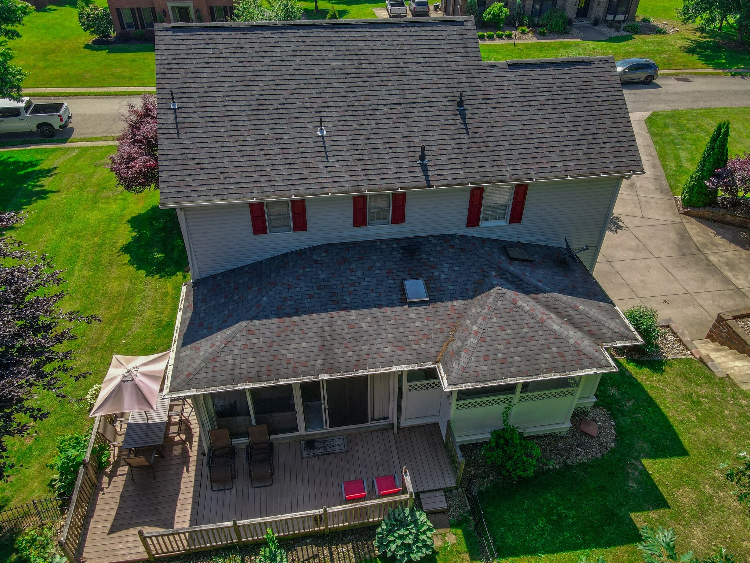 Aerial backyard shot