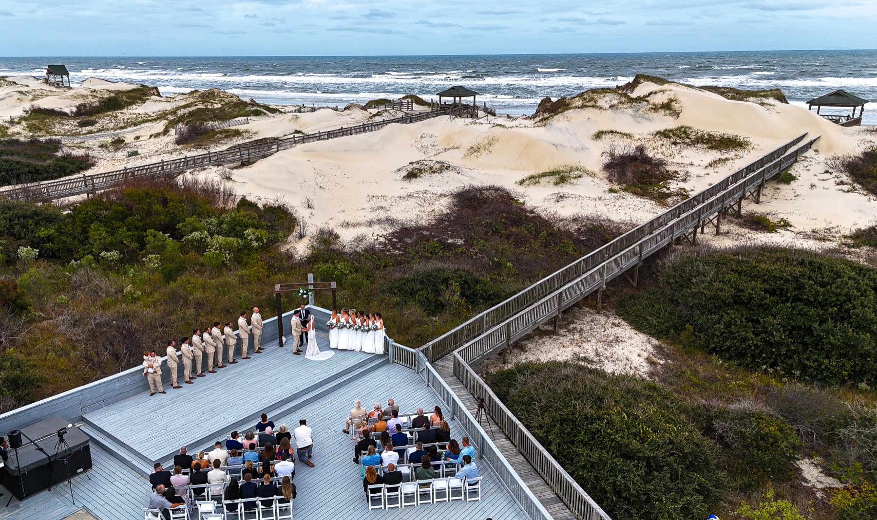 Wedding aerial videography